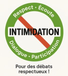 Symbole contre l’intimidation – Respect, Écoute, Dialogue, Participation